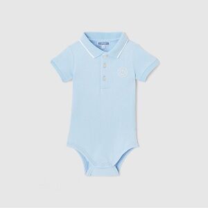 Jacadi Paris Baby Boy Polo Bodysuit light blue 12 months